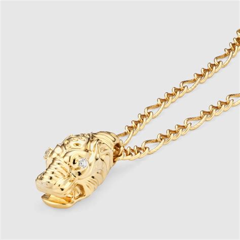 gucci logo jewelry|gucci tiger necklace.